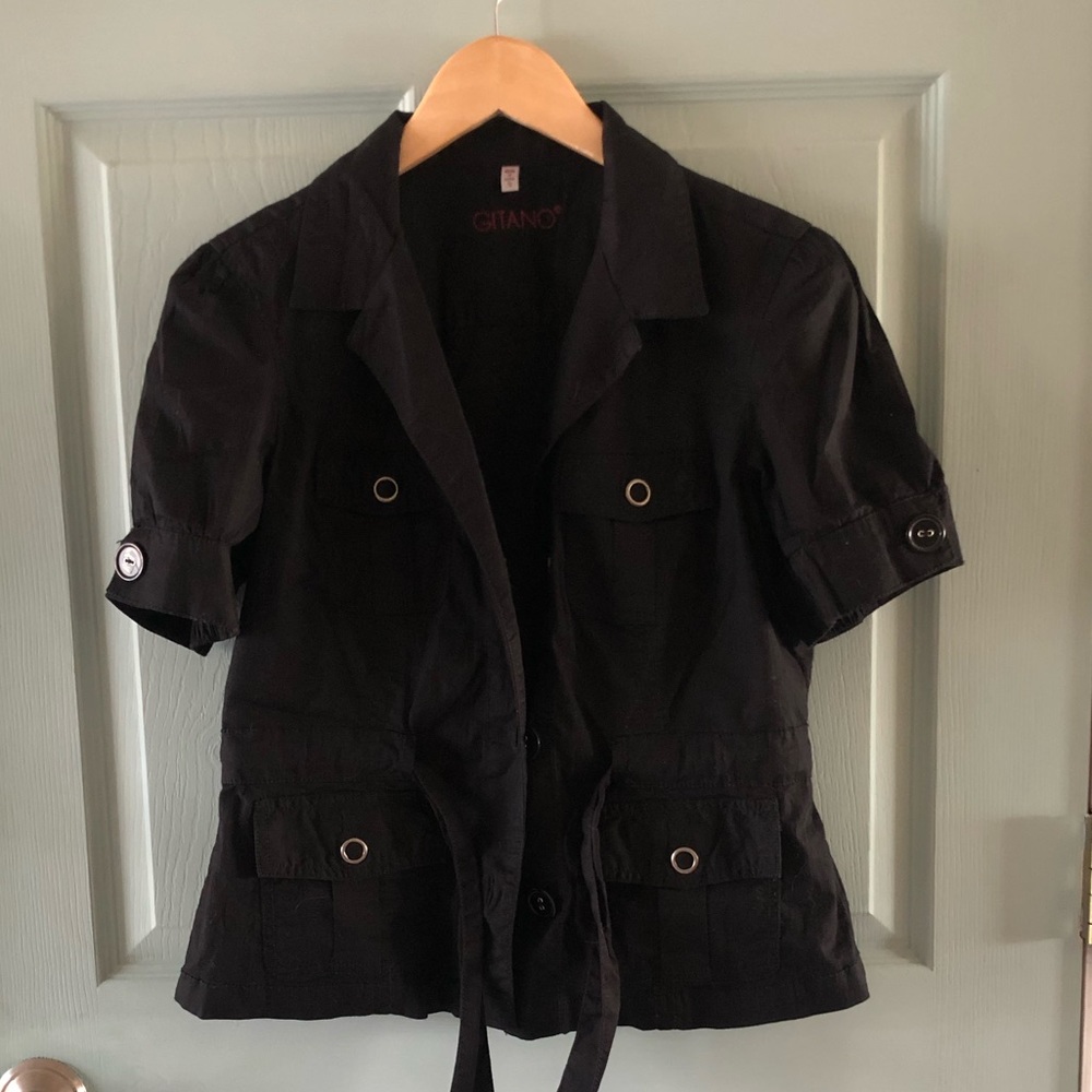 Short sleeve safari jacket